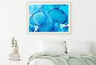 Blue Alcohol Ink Abstract Design Print Premium Poster High Quality Choose Sizes