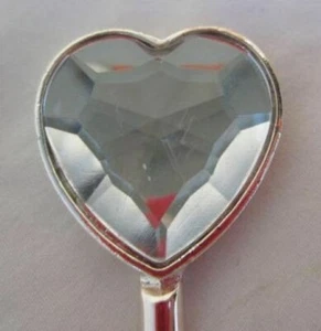 Purse hanger - White rhinestone heart NEW - Picture 1 of 2