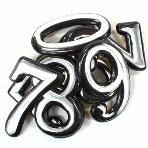 2 " Self Adhesive Above Door Numbers Chrome Finish Number Letter House Apartment - Picture 1 of 11