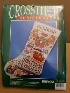 Bernat Christmas Stocking Treasures Cross Stitch Kit SEALED New 95-8775-00 - Picture 1 of 3
