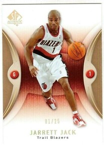 2006-07 SP AUTHENTIC #72 JARRETT JACK GOLD #01/25