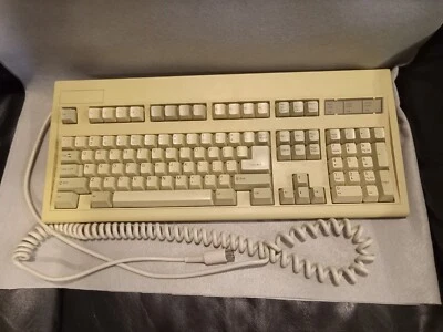 SALE  Vtg Mechanical Keyboard & Microsoft Ball Mouse, Rare Duo - Image 1 of 4