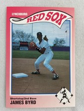 1990 Lynchburg Red Sox Sportsprint Minor League Baseball Card#05-James Byrd