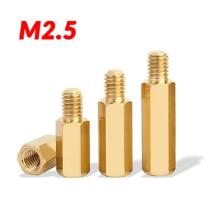 Male-Female M2.5 Spacer Thread Pillar Hexagonal Brass PCB Studs Standoff Hex - Picture 1 of 26