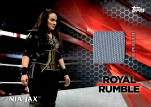 Nia Jax 204/299 Royal Rumble Mat Relic Topps WWE 2017 Then Now Forever - Imagen 1 de 2