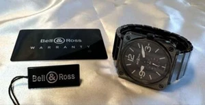 Reloj Bell & Ross BRS-98-BCS-00212 Garantía Cuadrado Negro Correa Cerámica Hombre - Imagen 1 de 8