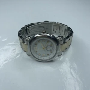 E FMD TOC003 Japan Crystals Two Tone Ladies Mother Pearl Stainless Untested - Picture 1 of 7