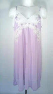 Natori M Enchant Chemise Nightie Nightgown Lilac - White Lace Y78132 $160 NEW - Picture 1 of 7