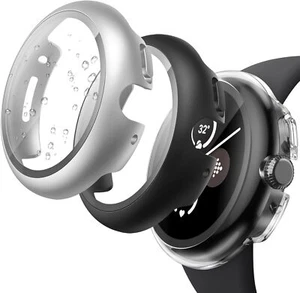 3 Pack Hard Case with Tempered Glass Screen Protector for Google Pixel Watch 2/1 - Picture 1 of 8