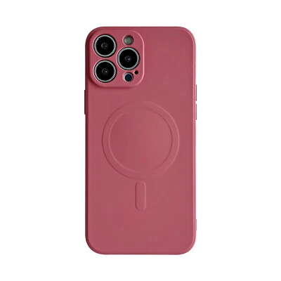 Funda de silicona magnética a prueba de golpes segura para iPhone 16 15 Pro Max 14 13 12 11 Mag Foto 1 de 4