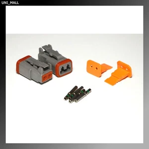2 x Deutsch DT Kit de conectores hembra de 2 pines 14 AWG enchufes sólidos (Hecho en EE. UU.) - Imagen 1 de 6