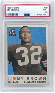 1959 Topps #10 Jim Brown PSA 3.5 VG+ - Bild 1 von 2