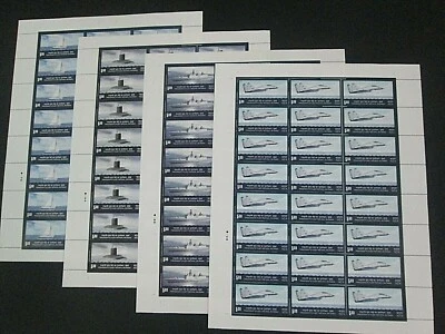 India "SHIPS ~ PLANES ~ PRESIDENT'S FLEET REVIEW" Set of 4 MNH Full Sheets 2011 - Image 1 of 4