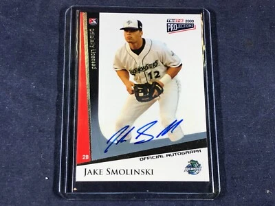 G3-12 BASEBALL CARD - JAKE SMOLINSKE LAKE MONSTERS - 2009 TRISTAR - AUTOGRAPHED - Image 1 of 2