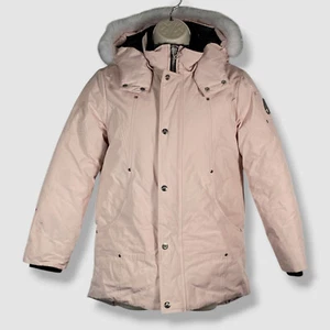 Moose Knuckles Unisex Kids Pink Zipper Long Sleeve Parka Jacket Size L - Picture 1 of 5