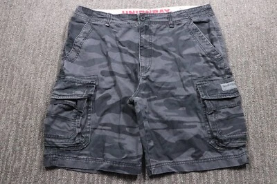 Union Bay Vintage Camo Cargo Shorts Baggy Fit Distressed Skater Grunge Men's 40 - Image 1 of 4