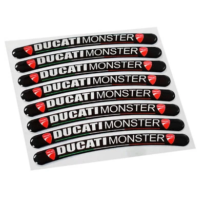 MF BRAND MF7020 Kit Adesivi 3D Gel Ducati per Profili Cerchi Monster S4R 696 821 937 1200