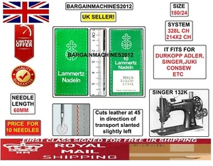 SINGER132K LAMMERTZ 328LCH 214X2CH SIZE 180/24 INDUSTRIAL SEWING MACHINE NEEDLE - Picture 1 of 6