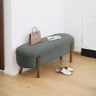 Fluffy Padded Seat Bench Long End Sofa Bed Seat Ottoman Entryway Footstool Chair