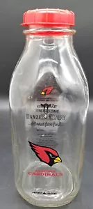 Danzeisen Dairy Quart Glass Milk Jar w/lid Arizona Cardinals 2018 32oz - Picture 1 of 4