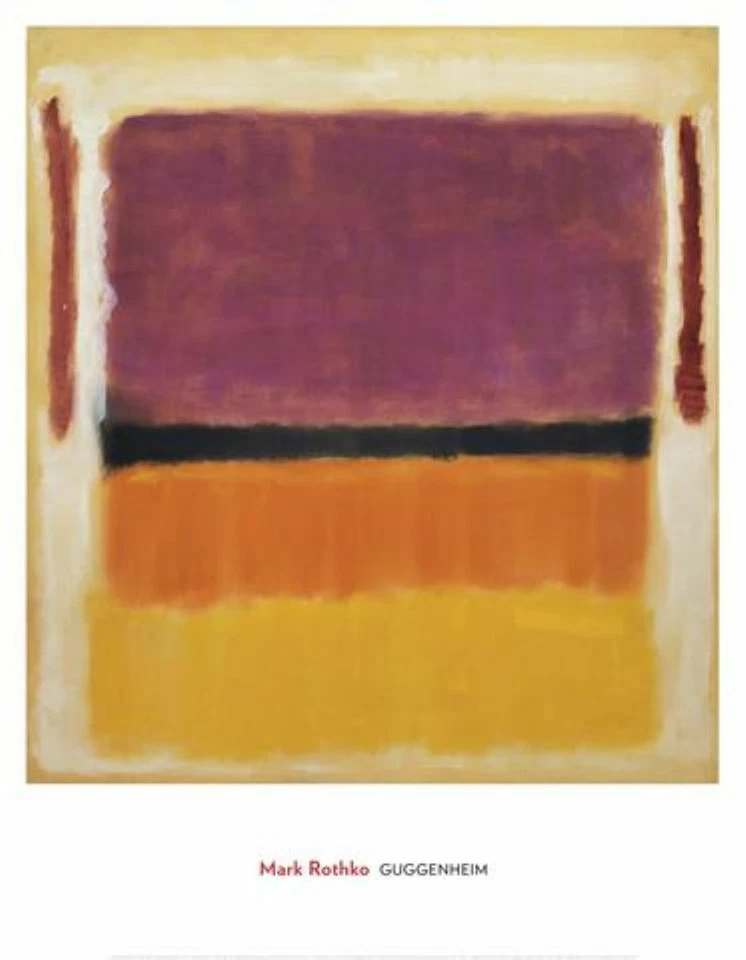 Untitled Violet Black Orange, Mark Rothko, Wall Decor Art Print Poster 36" x28" - Image 1 of 1