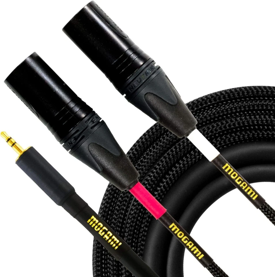 Mogami Gold 3.5mm TRS Male to Dual XLR Male Left/Right - 6 foot