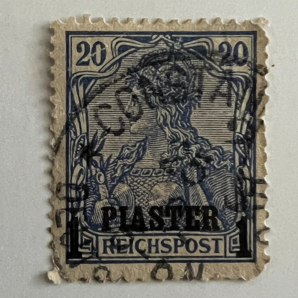 1900 TURQUÍA SELLO DE OFICINA DE CORREOS ALEMÁN #15 CON CONSTANTINOPLE HIJO SOTN CANCELAR Foto 1 de 2