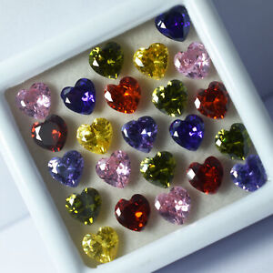 Certified Natural Sapphire Mix Color Gemstone 15 Pcs Heart Shape 6x6 MM Lot