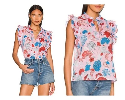 BB Dakota by Steve Madden Flutter Away Cotton Top in Pink Size XS New With Tags - Image 1 of 4