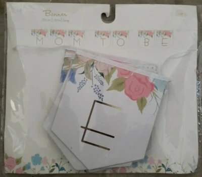 Banner Floral Mamá Para Ser 60" pulgadas Decoración Baby Shower NUEVO  Foto 1 de 2