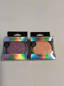 Lot X2 Body & Earth Shampoo Bar Fresh Mango & Argan Oil W/Travel Tin BNIB! - Picture 1 of 7