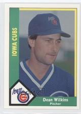 1990 CMC AAA Iowa Cubs Green Backs Dean Wilkins #9 Rookie RC