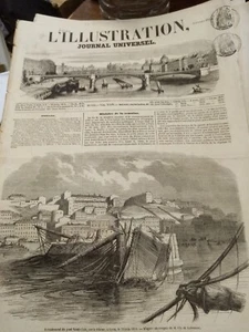 L'illustration n°593 8 JUIL 1854 pont saint clair Lyon armée d'orient fête Pise - Picture 1 of 1