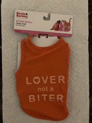 NUEVA Camisa Boots & Barkley Cat Ropa Perro - Un Amante No Un Mordedor - Extra Pequeña Foto 1 de 3
