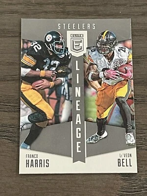 2016 Donruss Elite Lineage Franco Harris Le'Veon Bell #LN-HB Steelers - Image 1 of 2