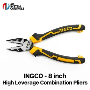 INGCO - 8" High Leverage Combination Pliers - Picture 1 of 10