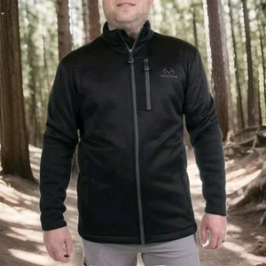 NEW Realtree Jacket Mens Size XL Black Hybrid Techshell Scent Control Flex - Picture 1 of 12
