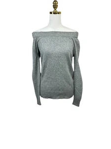 J. Maglione girocollo collezione cashmere spalle scoperte erica grigio cenere XS - Foto 1 di 12