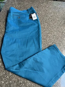 NWT Ryan Wylde Plus Size Trousers Size 24W Thick Stretch Waistband Ink Blue  - Picture 1 of 9