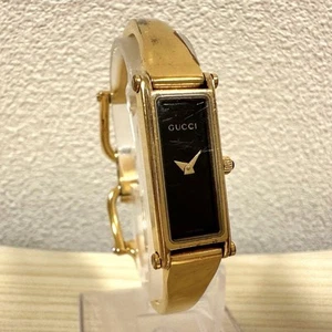 GUCCI Watch 1500L New Battery Working Gold Bangle Watch Used item For Woman - Picture 1 of 12