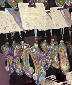 Disney Parks Cinderella Glas Slipper irisierend Weihnachtsschmuck Neu - Bild 1 von 2