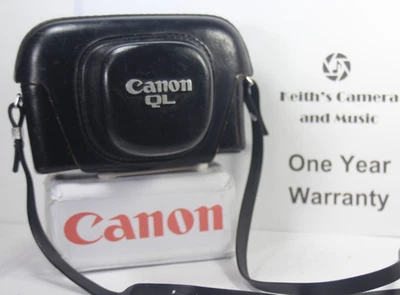 1 año de garantía RARO Estuche de cuero original para cámara Canon QL 35 mm siempre listo + correa Foto 1 de 4