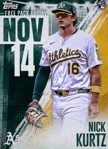[DIGITAL] Topps Bunt - Nick Kurtz - Free Pack Friday 25 S4 Nov 14 Team Color - Picture 1 of 1
