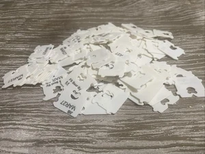 100 Bread Clips/Tags/Tabs for Crafts, Projects, Organization-All White - Picture 1 of 3