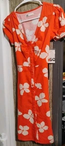 Vestido para mujer SO Good For Life floral hawaiano manga corta con botones XS - Imagen 1 de 8