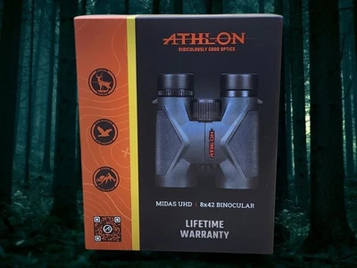 Athlon Midas G2 UHD 8x42 Binoculars ED Glass Waterproof BaK-4 Lifetime Warranty - Image 1 of 4