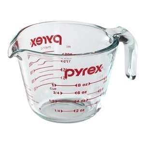 Pyrex 1 Cup Measuring Cup Glass Microwave Dishwasher Safe Made in USA - Picture 1 of 1