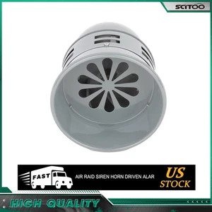3" Gray Air Raid Siren Horn Alarm Vintage Compact Automotive For Car Truck 12V - Picture 1 of 9