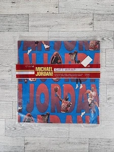Vintage 90s Cleo MICHAEL JORDAN Gift Wrap 8.3' Gibson Greetings USA NBA Bulls - Picture 1 of 5