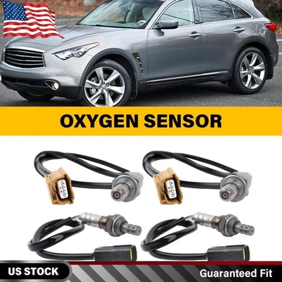 Sensor de oxigênio O2 4 peças up/downstream fabricante de equipamento original para 2011-2013 Infiniti G37 M37 3.7L V6 - Imagem 1 de 4